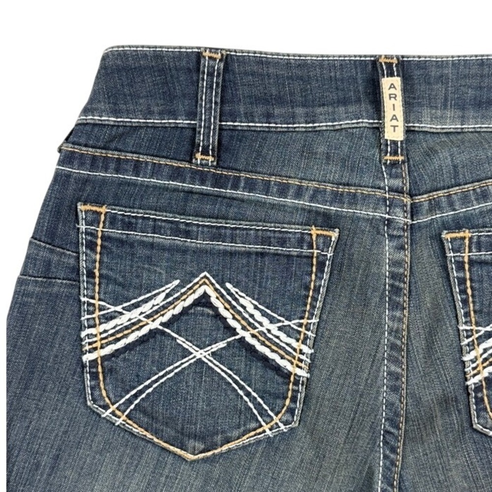 Ariat Real Jeans Ocean Blue Bootcut Whipstitch Denim Womens 31XL